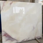 Afghan White Onyx slab ready for export showing consistent color and clear translucent quality