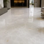 Afghan white onyx floor of a luxurious hotel lobby