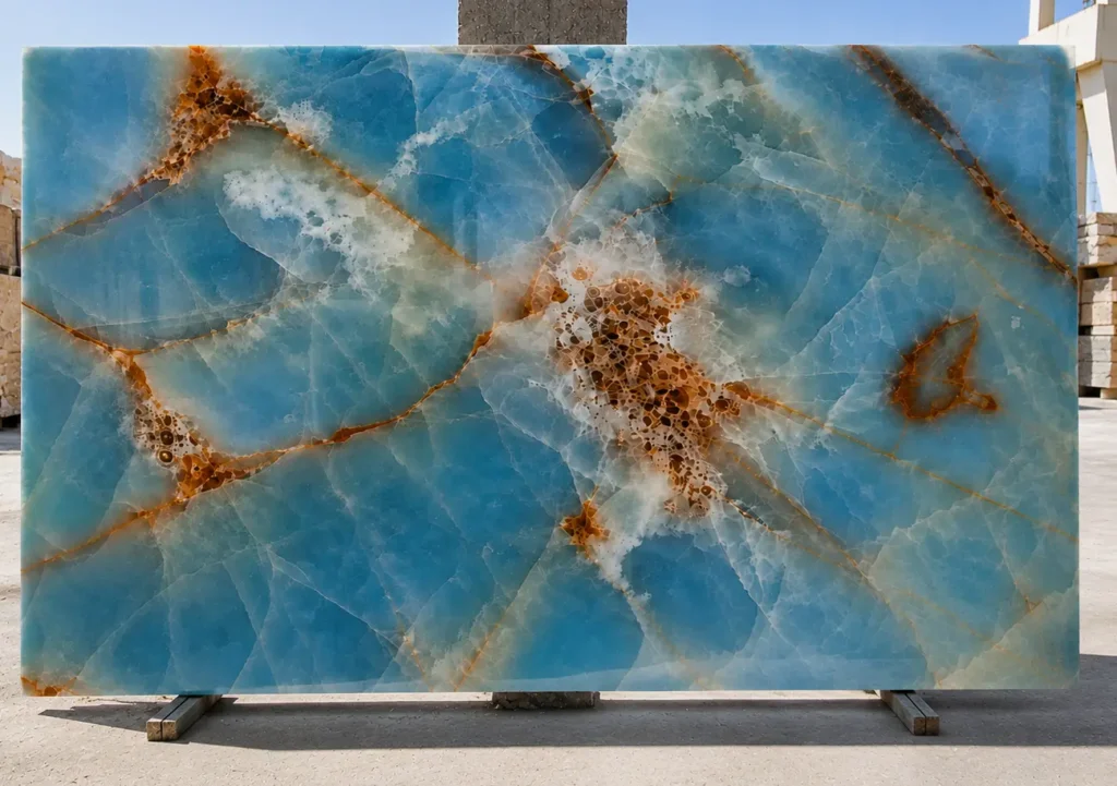 Blue Onyx Slab 1