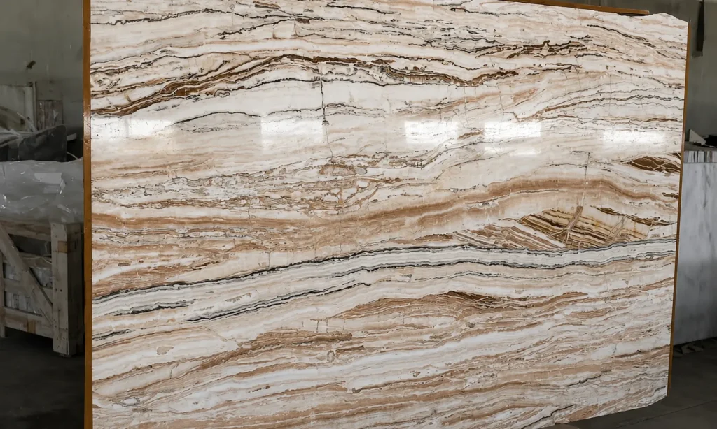 Travertine Onyx slabs supplied and exported from Pakistan