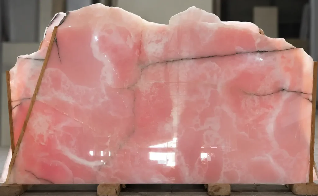 Pink Onyx Stone, Pink Onyx Block, Natural Pink Onyx, Polished Pink Onyx, Pink Onyx Slab Pakistan, Pink Onyx Supplier, Pink Onyx Exporter, Pakistan Onyx Stone
