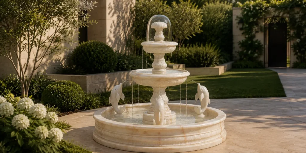 White onyx Fountain Pakistan Marble & Onyx