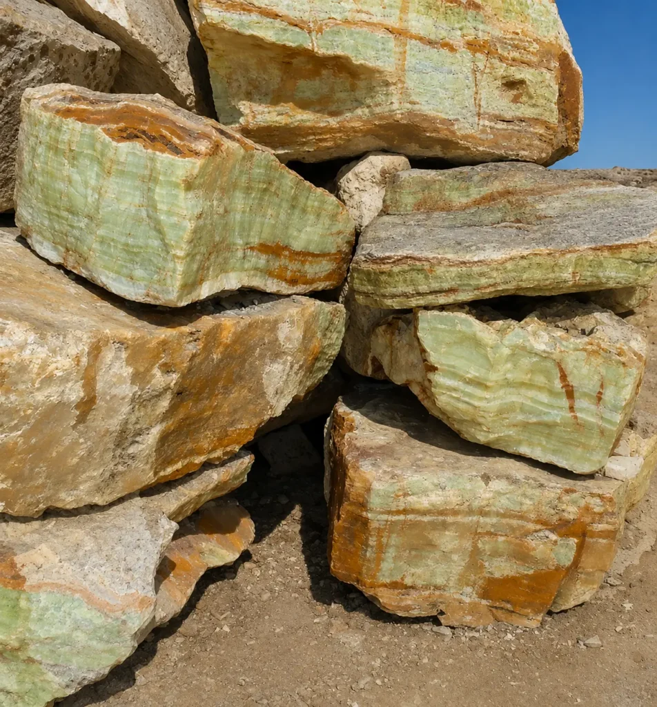 Afghan Green Onyx Blocks at Pakistan marble and onyx marble factory top marble and onyx manufacturer