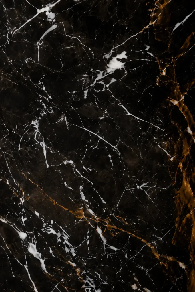 High-grade Black and Gold Portoro marble slabs quarried and processed by Pakistan Marble & Onyx, global wholesale exporters.