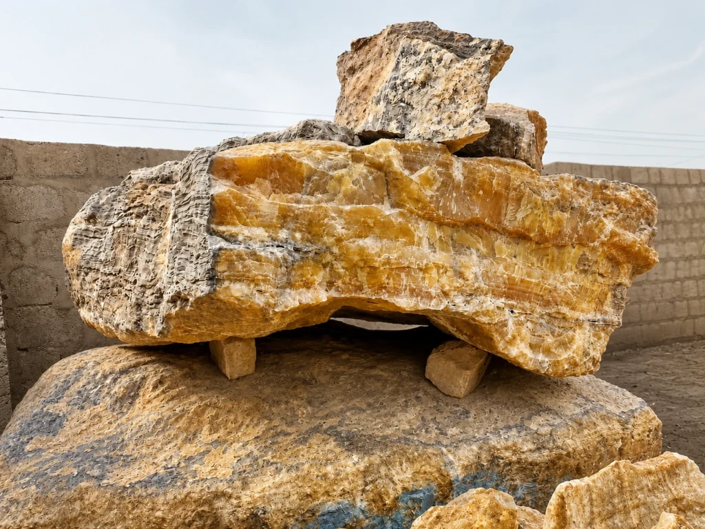 Honey Onyx Block pakistan marble and onyx