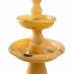 Royal Honey Onyx Tiered Fountain handcrafted by Pakistan Marble & Onyx featuring a luxury three-tier cascading design in polished natural Honey Onyx for gardens, villas, hotels, courtyards, and worldwide export.