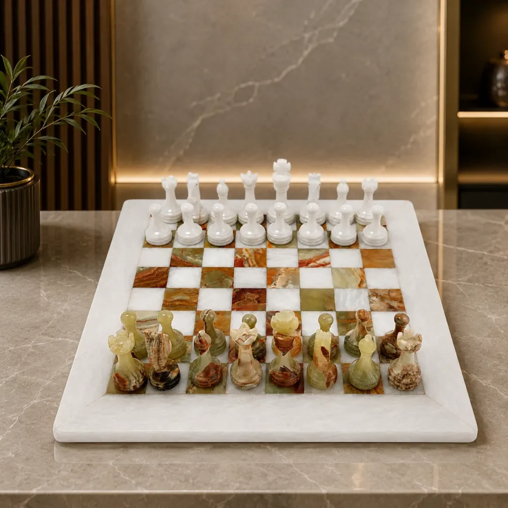 Marble Chess Set, Onyx Chess Set, Luxury Chess Set, Handmade Chess Set, Stone Chess Board, Marble Chess Board, Premium Chess Set, Natural Stone Chess Set, Pakistan Marble Chess Set, Marble Gift Set, Executive Chess Set, Decorative Chess Board, Export Quality Chess Set, Luxury Home Decor, Marble Game Set, Handcrafted Chess Set, Marble & Onyx Chess Set, Pakistan Marble & Onyx, 12 Inch Chess Set, 15 Inch Chess Set, Wholesale Marble Chess Set, Luxury Stone Chess Set, Genuine Marble Chess Set.