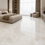 luxury white onyx floor of a modern bedroom