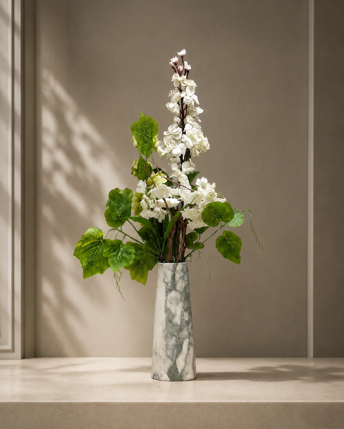 Marble and onyx vases