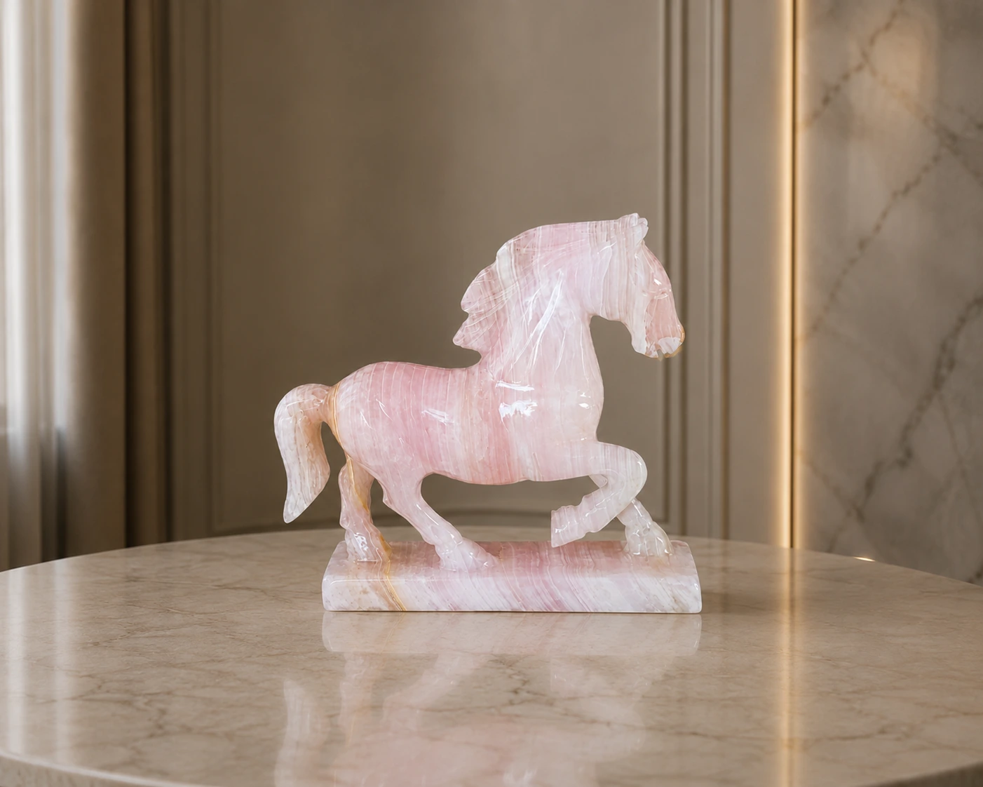 Hand crafted marble and onyx decor
