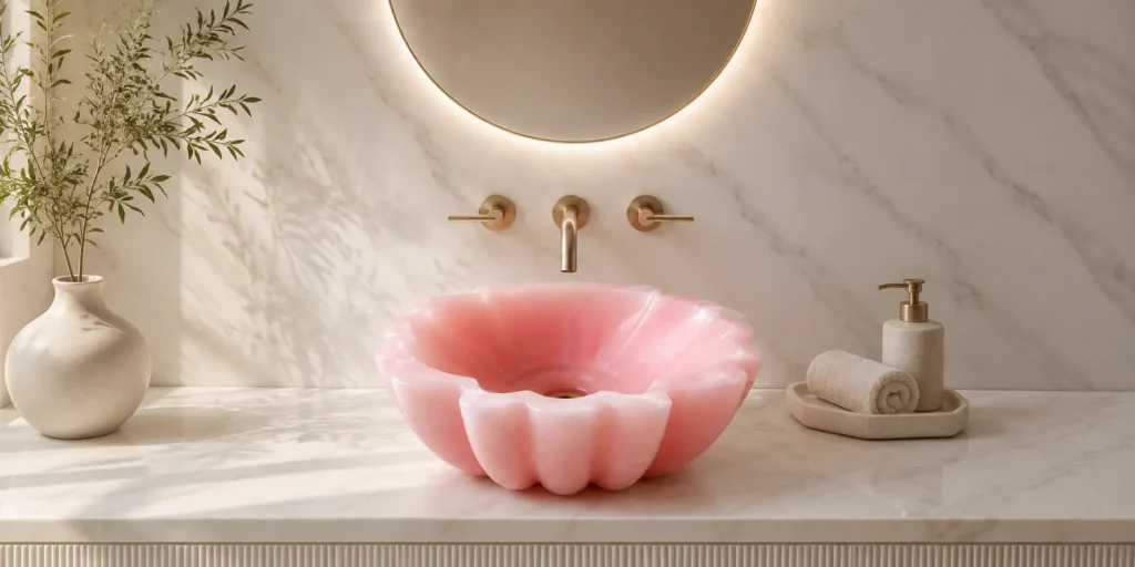 Pink Onyx Sink