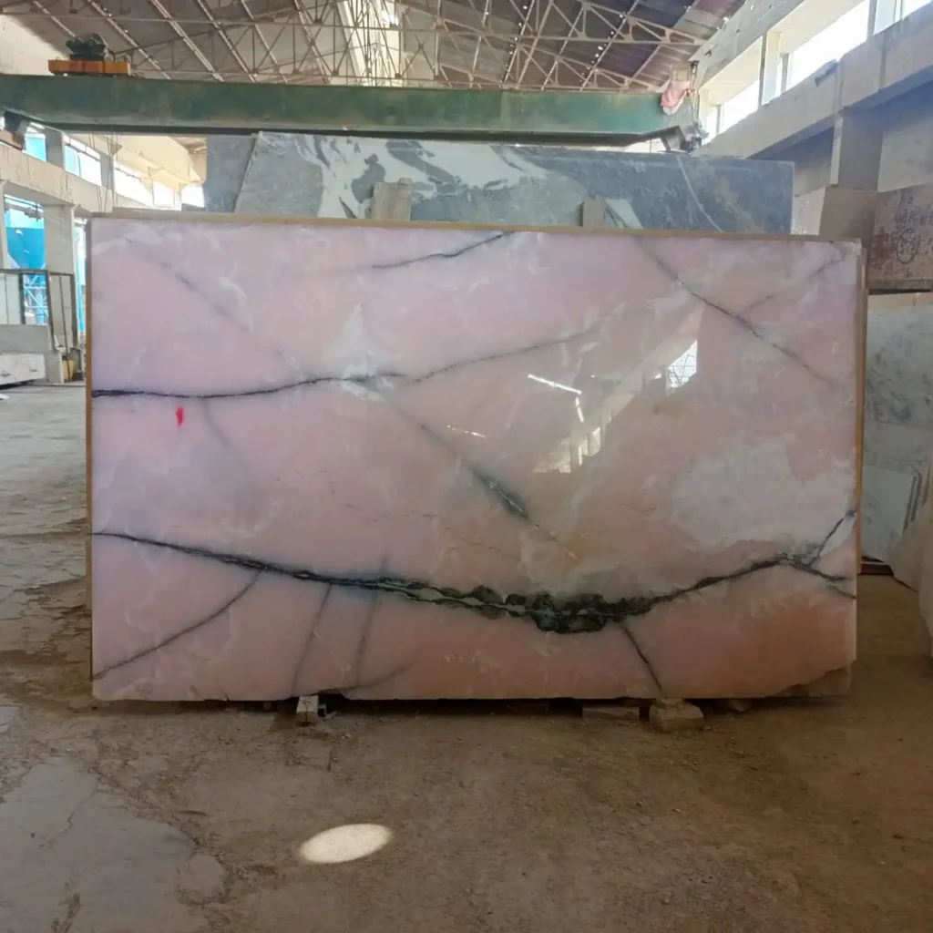pinn onyx luxurious polished slab 