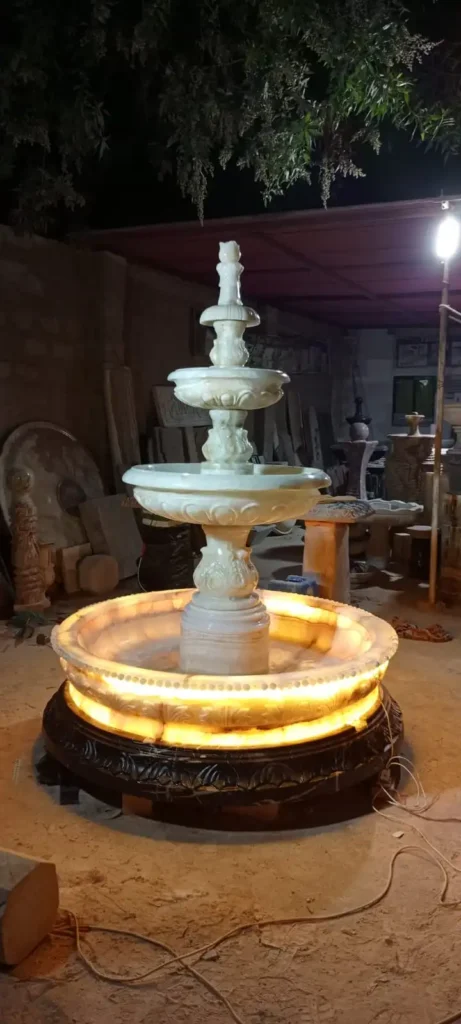 White Onyx Fountain