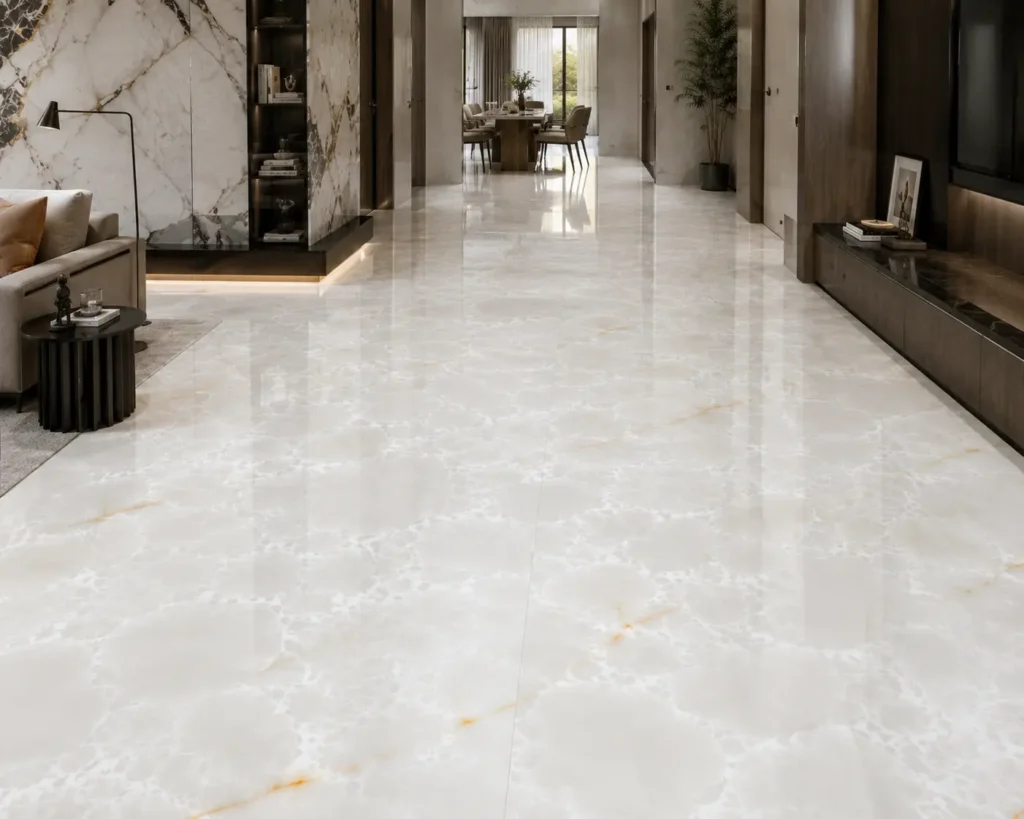 white onyx flooring by pakistan marble and onyx