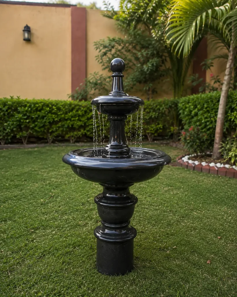 Black marble Fountain At Pakistan Marble & Onyx