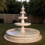 Cream Marble Fountain in a Luxury resort by pakistan marble and onyx