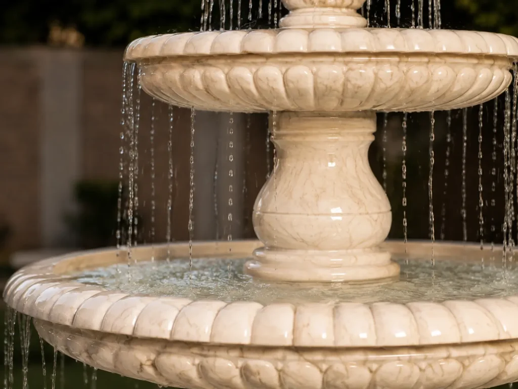 Marble fountain of cream marble by pakistan marble and onyx supplier of marble and marble fountains