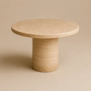 travertine coffee table round